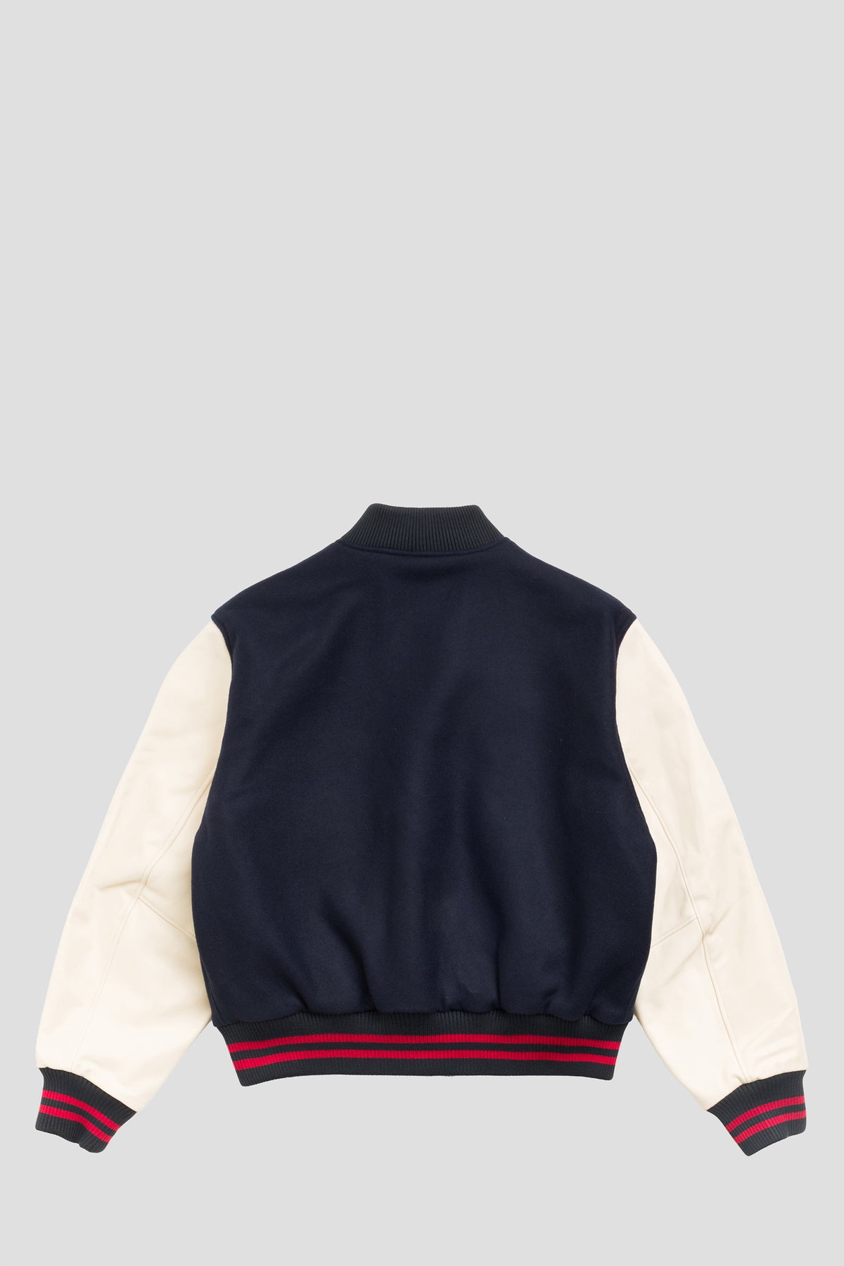 STUSSY WOOL VARSITY JACKET NAVY