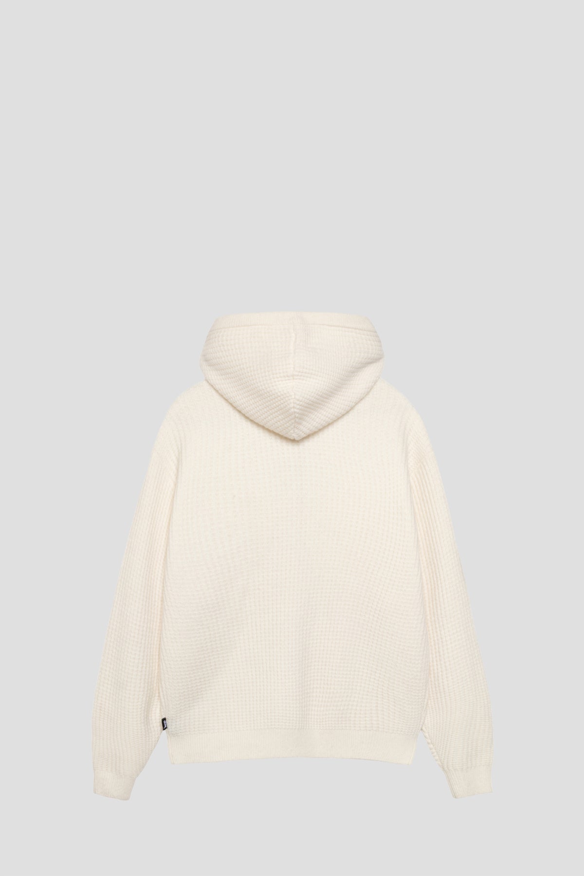 STUSSY WAFFLE CASHMERE ZIP HOOD IVORY