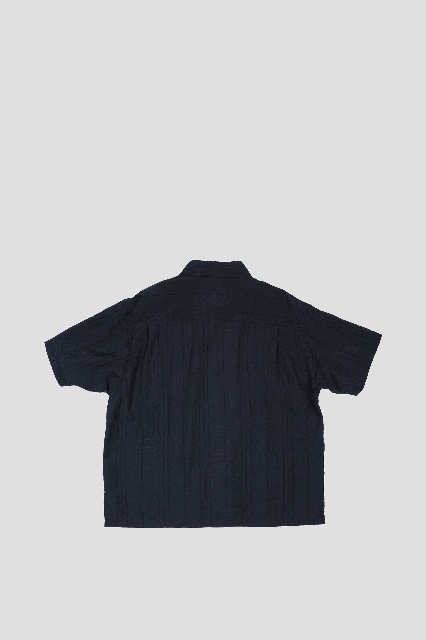 STUSSY PLEATED TEXTURED SHIRT BLACK