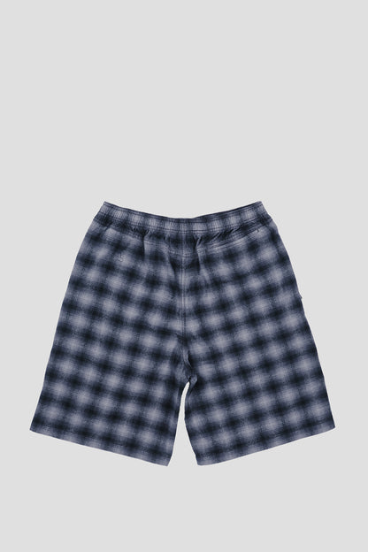 STUSSY BAGGY BEACH SHORT PLAID BLACK