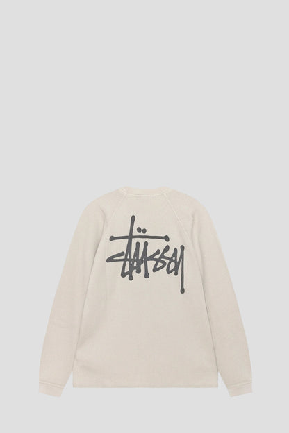 STUSSY RAGLAN THERMAL LONGSLEEVE BONE