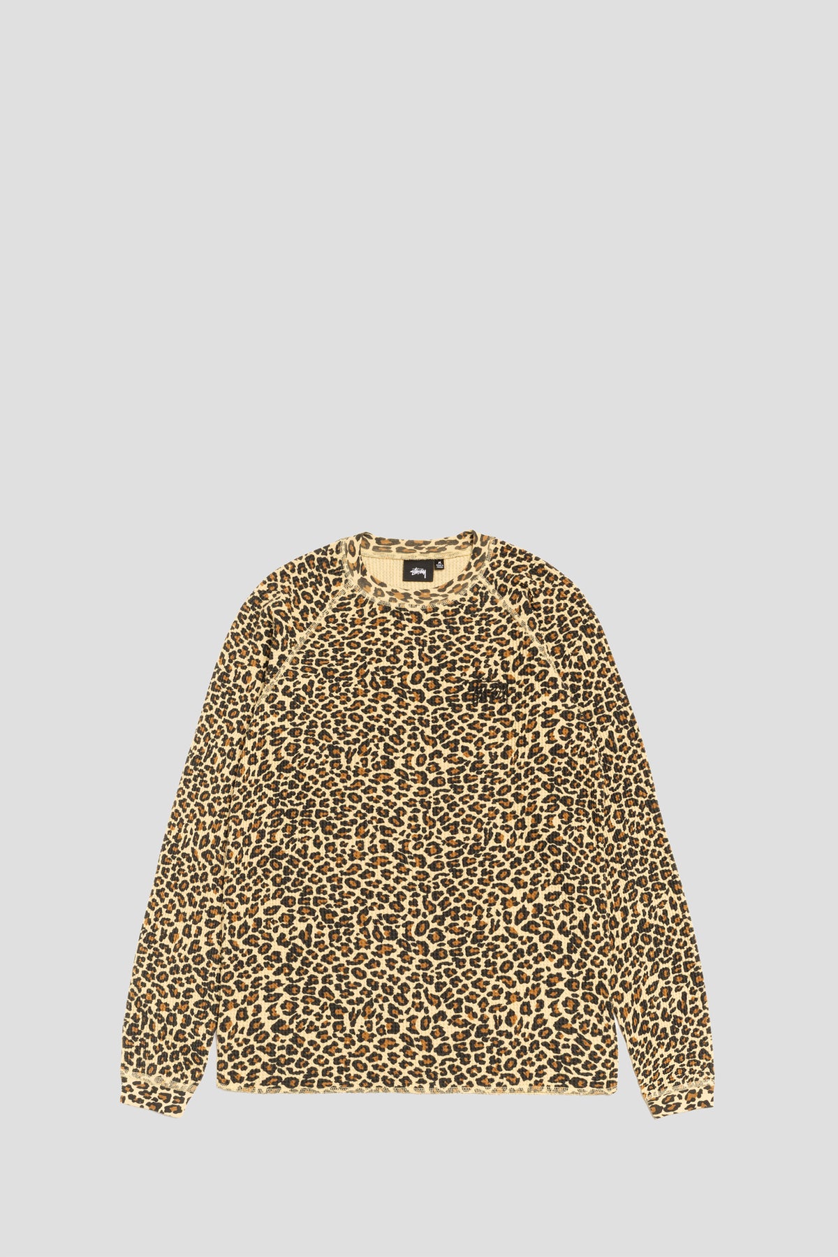 STUSSY RAGLAN THERMAL LONGSLEEVE LEOPARD