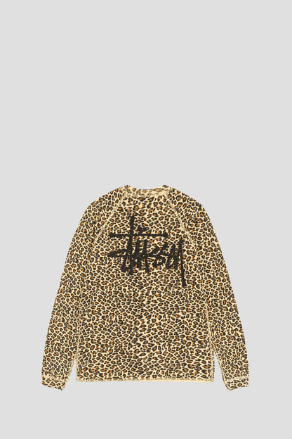 STUSSY RAGLAN THERMAL LONGSLEEVE LEOPARD