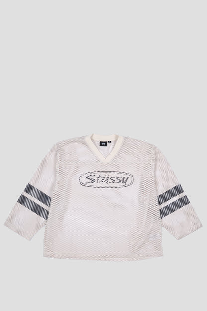 STUSSY TRUCKER TEAM JERSEY TAN