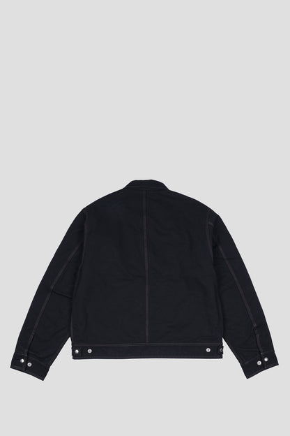 STUSSY WORK JACKET COLLARED BLACK