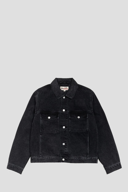 STUSSY LINED TRUCKER DENIM VINTAGE BLACK