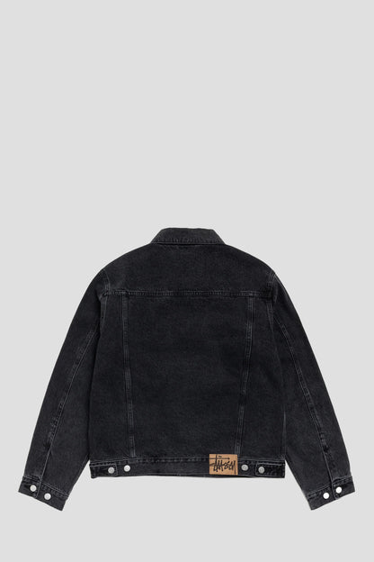 STUSSY LINED TRUCKER DENIM VINTAGE BLACK