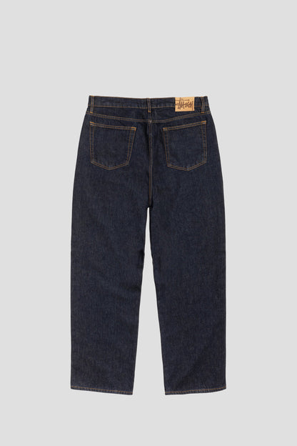 STUSSY BIG OL JEANS DENIM RINSED INDIGO