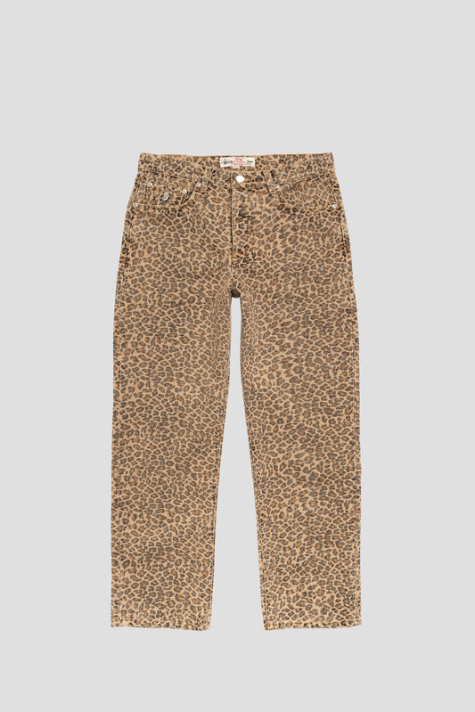 STUSSY NEW CLASSIC JEANS LEOPARD