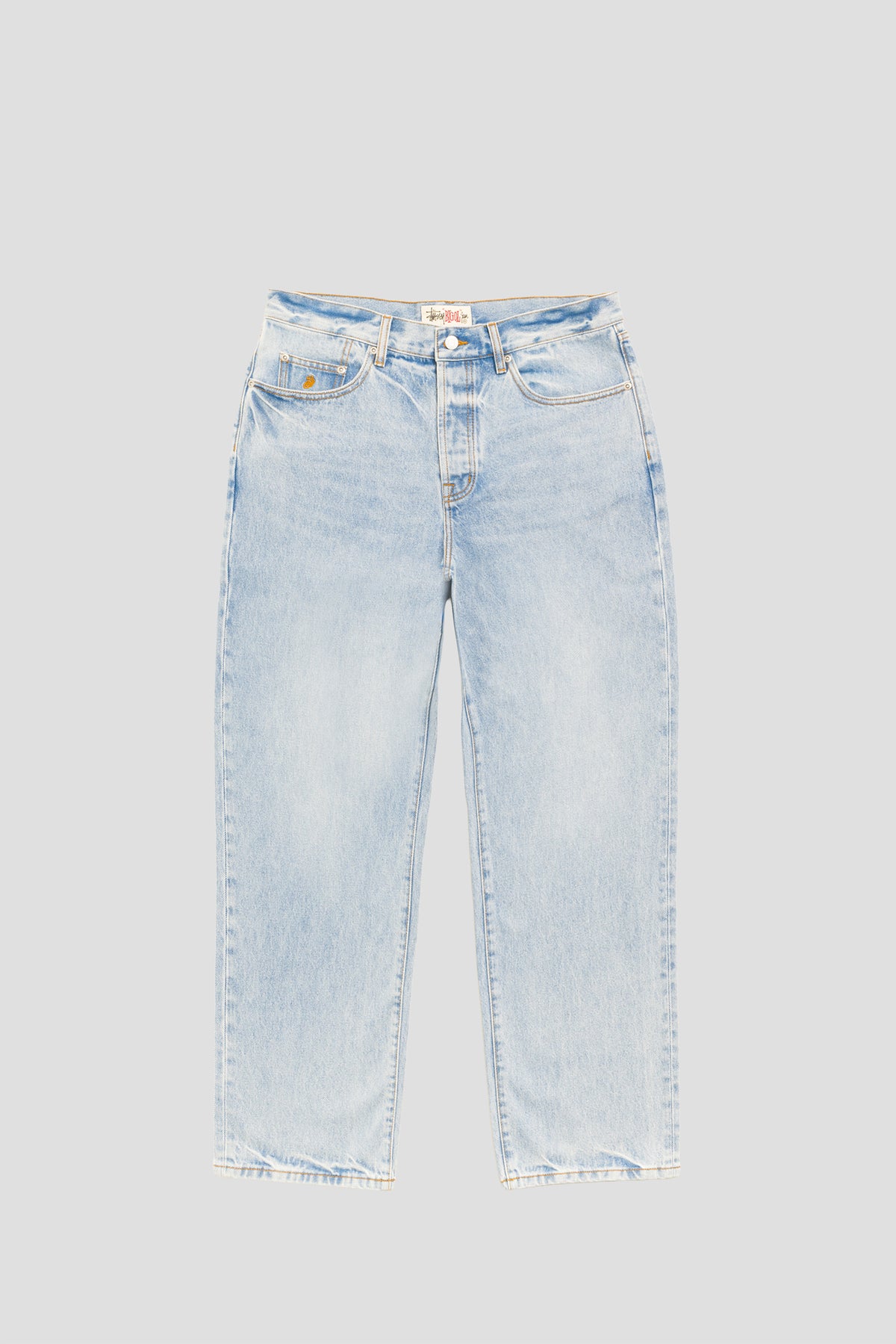 STUSSY BIG OL JEANS LIGHT WASH INDIGO