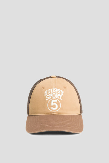 STUSSY LOW PROFILE LP STUSSY SPORT 5 TRUCKER KHAKI