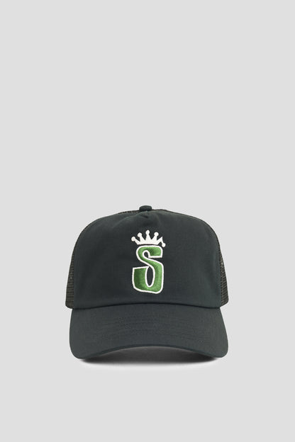 STUSSY S CROWN TRUCKER CAP BLACK