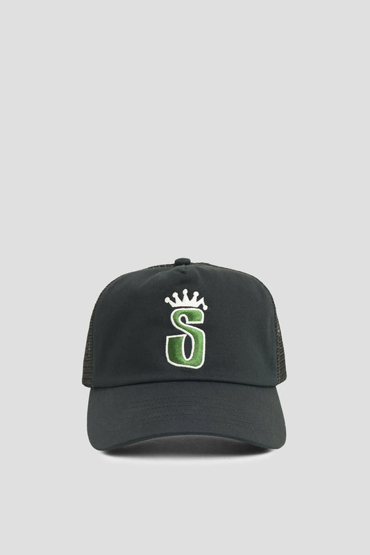 STUSSY S CROWN TRUCKER CAP BLACK
