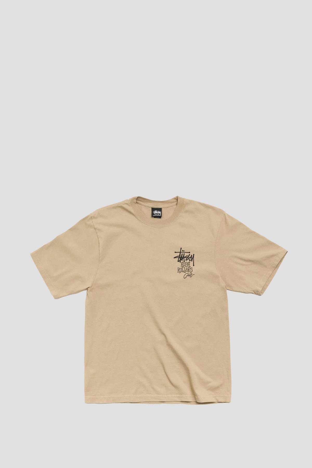 STUSSY HIGH ROLLERS PIG. DYED TEE ROCK