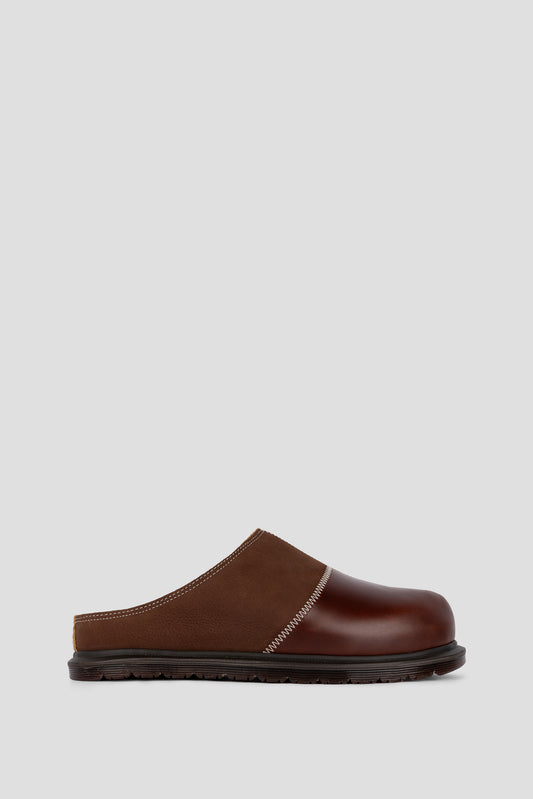 DR MARTENS SAN MULE PATCHWORK BUTTERSCOTCH DARK BROWN