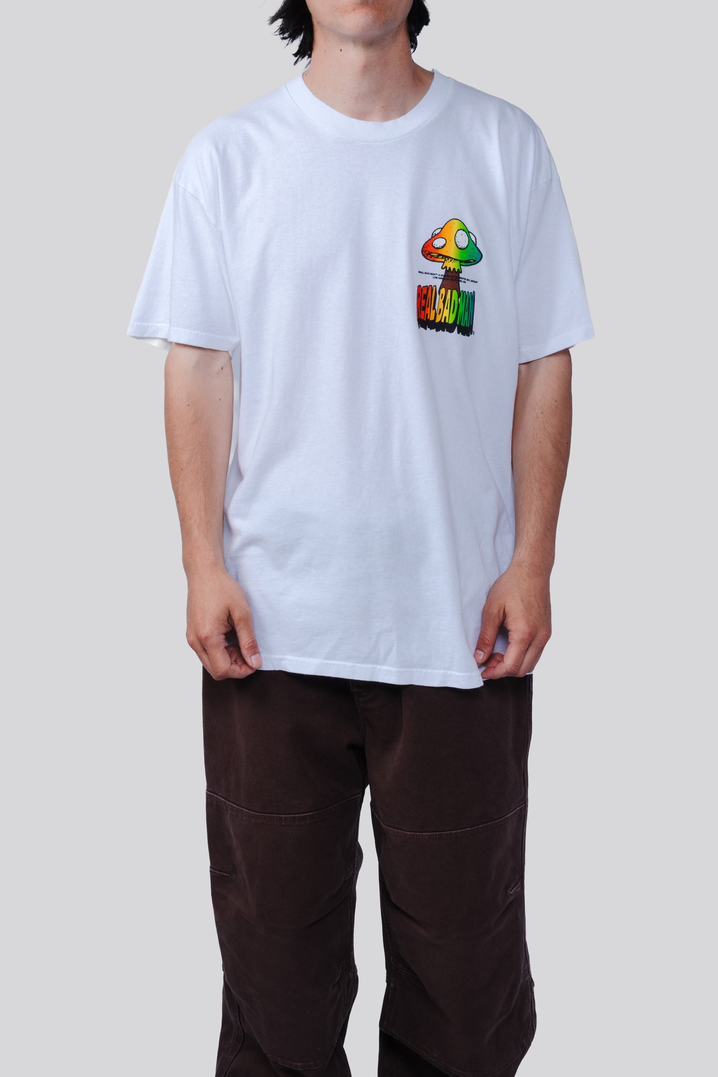 REAL BAD MAN SHROOMER S/S TEE WHITE