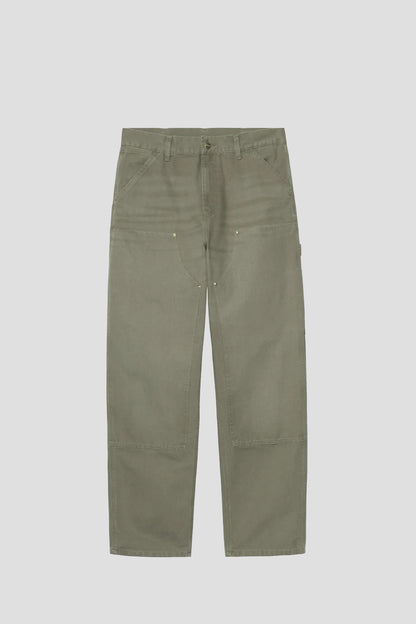 CARHARTT WIP DOUBLE KNEE PANT STONE CANVAS LEAF