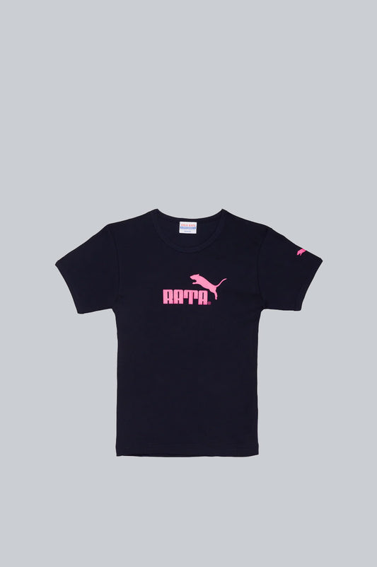 STRAY RATS RATA WOMEN'S BABY TEE NAVY