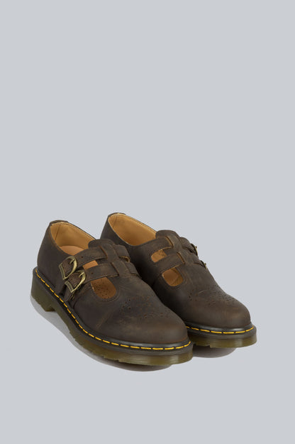 DR MARTENS WOMEN'S 8065 MARY JANE DARK BROWN CRAZY HORSE