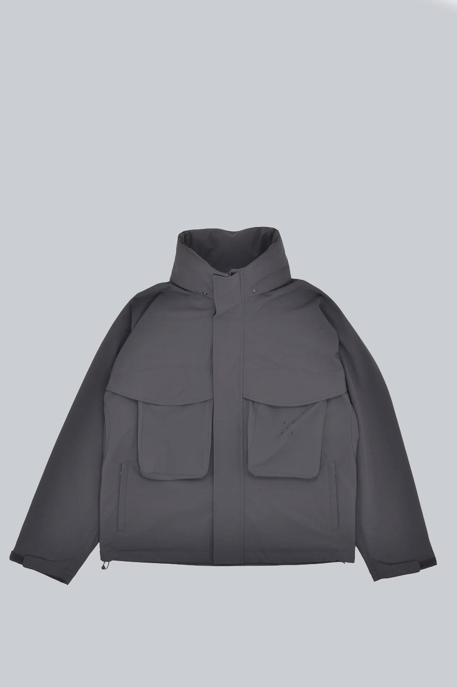 POP TRADING COMPANY SHELL JACKET CHARCOAL