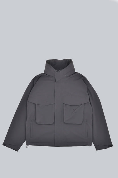 POP TRADING COMPANY SHELL JACKET CHARCOAL