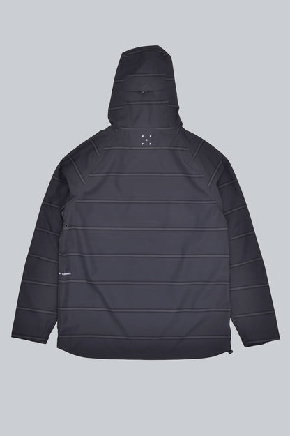 POP TRADING COMPANY STRIPED ORACLE JACKET ANTRACITE