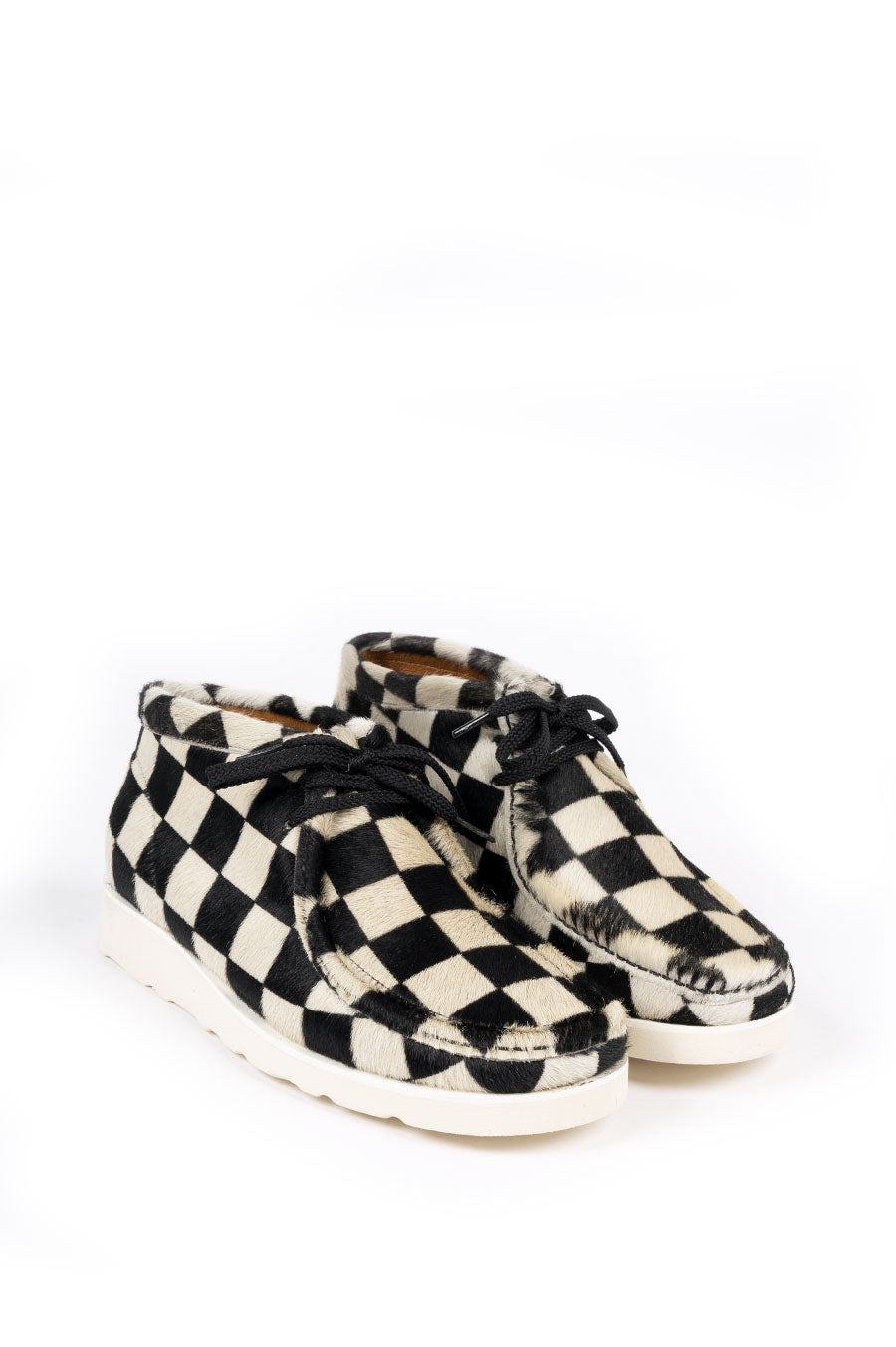 PADMORE & BARNES P204 WHT VIBRAM BLACK CHECKERBOARD