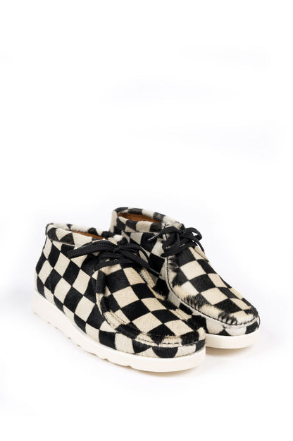 PADMORE & BARNES P204 WHT VIBRAM BLACK CHECKERBOARD