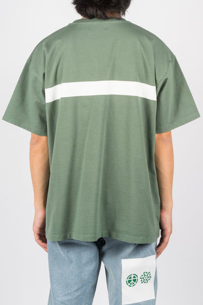 RASSVET PRINT STRIPE TSHIRT TEAL