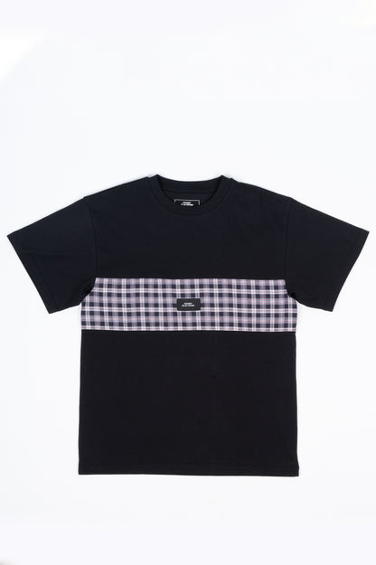 RASSVET 7 PLAID BOX SS T-SHIRT BLACK