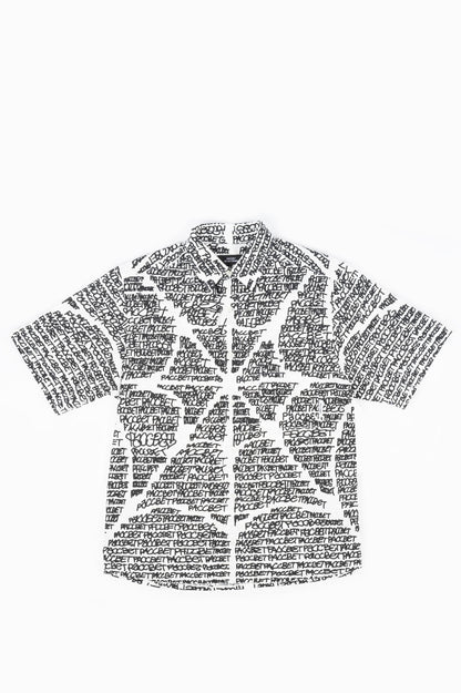 RASSVET VACATION SHIRT WOVEN BLACK WHITE