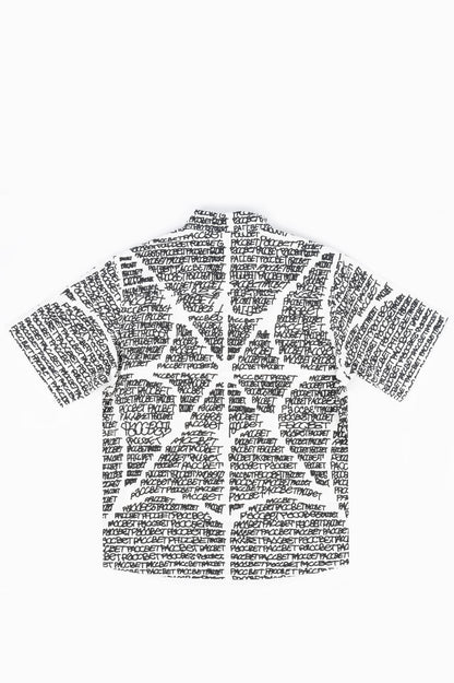RASSVET VACATION SHIRT WOVEN BLACK WHITE